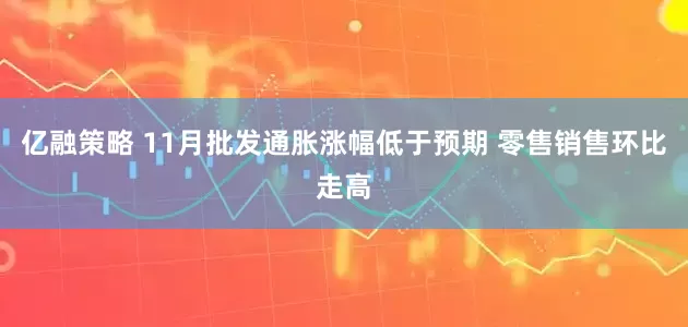 亿融策略 11月批发通胀涨幅低于预期 零售销售环比走高